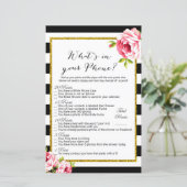 Was ist in deinem Handy - Brautparty Game (Stehend Vorderseite)