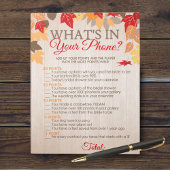 Was ist in deinem Handy Fall Brautparty Game? Notizblock