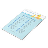 Was ist in deinem puren Gummipuffer Duck Baby Show Notizblock (angewinkelt)