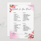 Was ist in deinem purfarbenen, rosafarbenen Brautp Einladung (Vorne/Hinten)