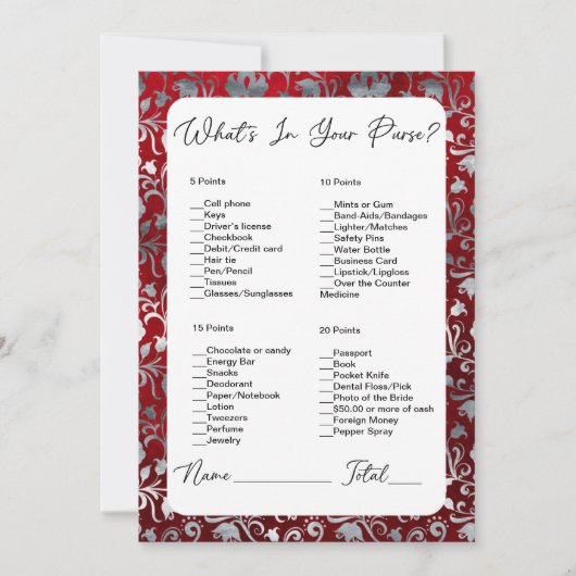 Was ist in deinem purroten Viktorianischen Brautpa Einladung (Vorderseite)