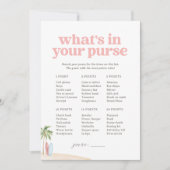 Was ist in deinem Purse Baby Beach Duschspiel? Einladung (Vorderseite)