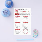 Was ist in deinem Purse Cherry Baby Shower Game? Flyer (Einzeln)