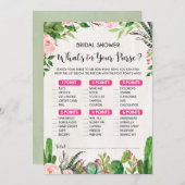 Was ist in deinem Purse Fiesta Brautparty Game? Einladung (Vorne/Hinten)