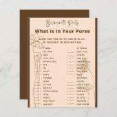 Was ist in deinem Purse Junggeselinnen-Abschied Ga Begleitkarte (Vorne/Hinten)