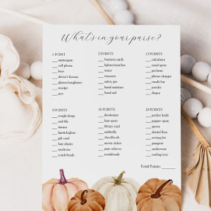 Was ist in deinem Purse Shower Game? Einladung