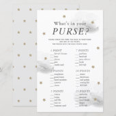 Was ist in deinem Purse Star Gray Baby Shower Game (Vorne/Hinten)