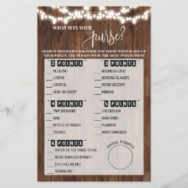 Was ist in deinem Purse Western Brautparty Game? Flyer