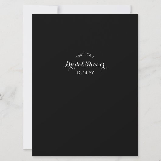 Was ist in deinem Spiel mit dem Brautparty? Einladung (Rückseite)