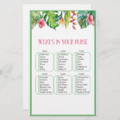 Was ist in deinem tropischen Brautparty? Briefpapier (Vorne/Hinten)