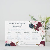 Was ist in deiner Geldbörse? Burgundy Florals Dusc (Stehend Vorderseite)