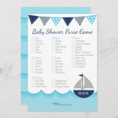 Was ist in deiner Geldbörse? - Sailor Baby Shower Programm (Vorne/Hinten)