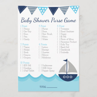 Was ist in deiner Geldbörse? - Sailor Baby Shower Programm