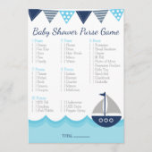 Was ist in deiner Geldbörse? - Sailor Baby Shower Programm (Vorderseite)
