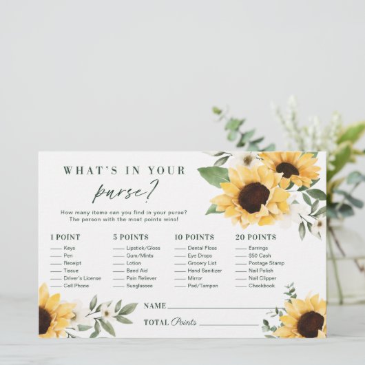 Was ist in deiner Geldbörse? Sonnenblumen-Brautpar (Stehend Vorderseite)