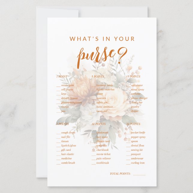 Was ist in deiner Hand? Brautparty Game (Vorderseite)