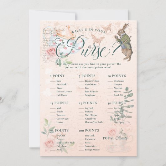 Was ist in deiner Hand? Brautparty Game Einladung (Vorderseite)