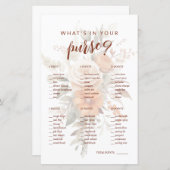 Was ist in deiner Hand? Floral Brautparty Game (Vorne/Hinten)