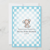 Was ist in deiner Hand? Teddy Bear Picnic Game Car Einladung (Rückseite)