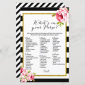 Was ist in deiner Handlung - Brautparty Game (Vorne/Hinten)