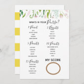 Was ist in deiner Handtasche Baby-Duschgame-Mutter Einladung (Vorne/Hinten)