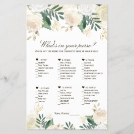 Was ist in deiner Handtasche? Brautparty Printable Flyer