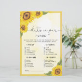 Was ist in deiner Handtasche? Brautparty Sunflower (Stehend Vorderseite)