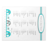 Was ist in deiner Handtasche Elephant Baby Shower Notizblock (Vorderseite)