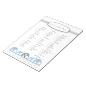 Was ist in deiner Handtasche Elephant Baby Shower Notizblock (angewinkelt)