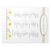 Was ist in deiner Handtasche Elephant Baby Shower  Notizblock (Vorderseite)