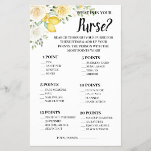 Was ist in deiner Handtasche Lemon&Roses Duschspie Flyer