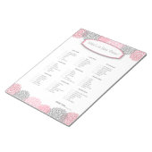 Was ist in deiner Handtasche Pink Gray Dahlia Game Notizblock (angewinkelt)