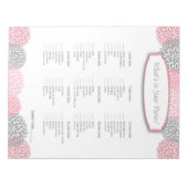 Was ist in deiner Handtasche Pink Gray Dahlia Game Notizblock (Vorderseite)