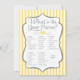 Was ist in deiner Purse Game Yellow Gray Dusche?