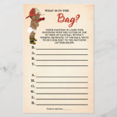 Was ist in den Bag OM Firefighter Baby Shower Game Flyer (Vorne)