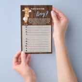 Was ist in der Bag Cowboy Baby Shower Game Karte? Flyer (Handgriff)