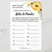 Was ist in der Windelbeutel Babyduschkarte? Flyer (Hinten)