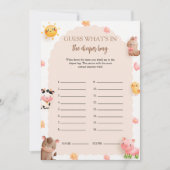 Was ist in der Windeln Bag Baby Shower Game Card? Einladung (Vorderseite)