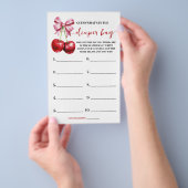 Was ist in der Windeln Bag Cherry Baby Shower Game Flyer (Handgriff)
