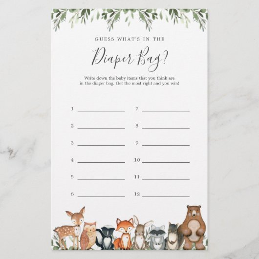 Was ist in der Windelwackelkarte? (Vorderseite)