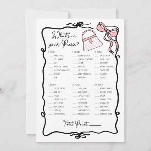 Was ist in eurem Handgezeichneten Bow Bridal-Spiel Einladung (Vorderseite)