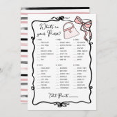 Was ist in eurem Handgezeichneten Bow Bridal-Spiel Einladung (Vorne/Hinten)