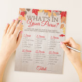 Was ist in eurem Purse Fall Brautparty-Spiel? Notizblock