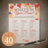 Was ist in eurem Purse Fall Brautparty-Spiel? Notizblock