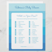 Was ist in Ihrem Purse Blue Ombre Baby Duschspiel (Vorne/Hinten)