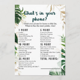 Was ist in Ihrem Telefon Safari Baby Shower Game Einladung