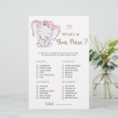 Was ist in Ihrer Purse Baby Elephant Baby Dusche? (Stehend Vorderseite)