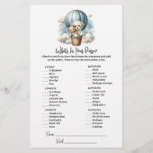 Was ist in Ihrer Purse Baby Shower Game Card Briefpapier (Vorderseite)