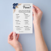 Was ist in Ihrer Purse Blue Blume Shower Game Card Flyer (Handgriff)
