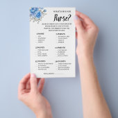 Was ist in Ihrer Purse Blue Blume Shower Game Card Flyer (Handgriff)
